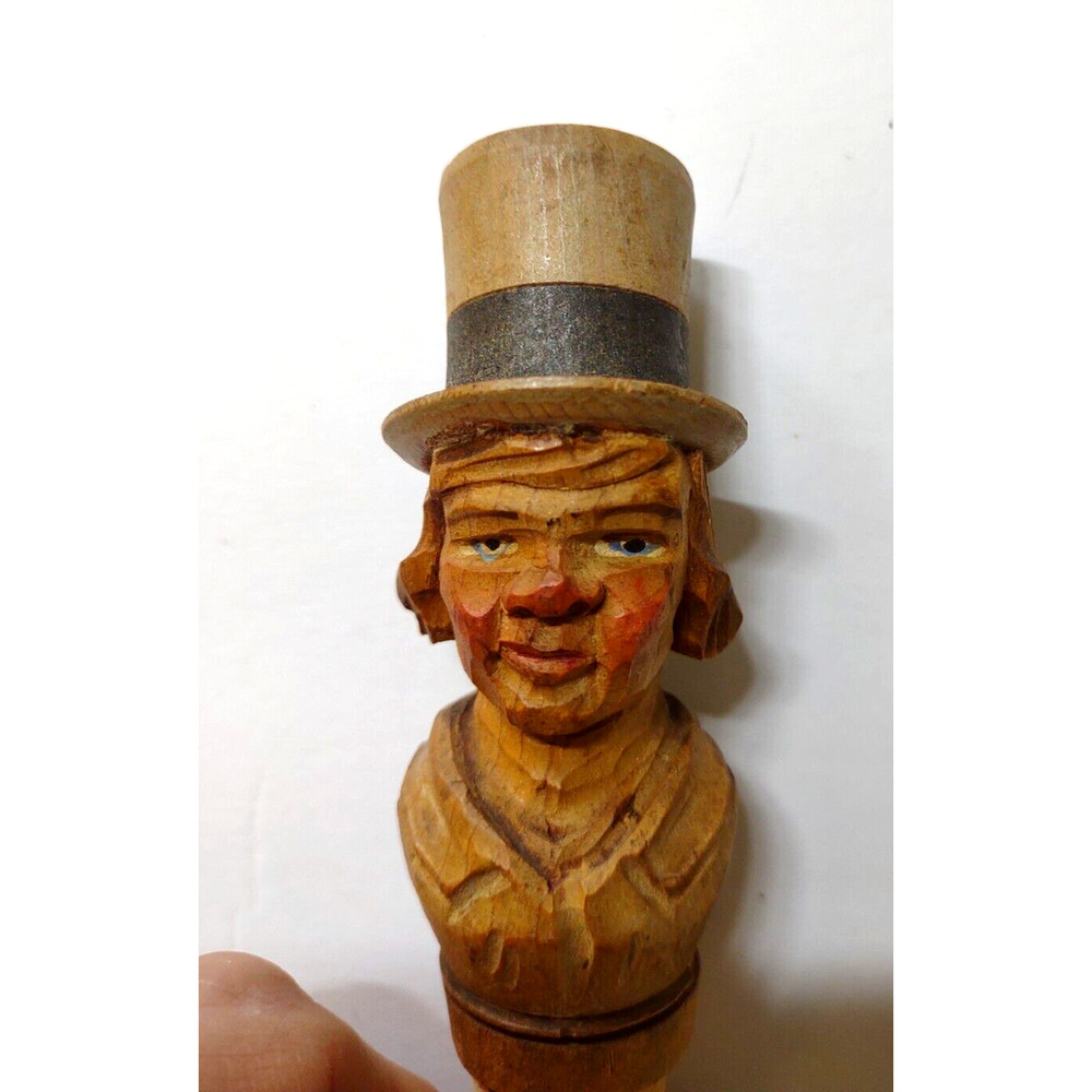 ANRI David Copperfield Charles Dickens Bottle Stopper Italy Cork Vintage Wood